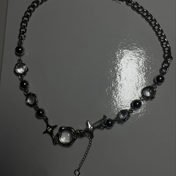 🌌Y2K Starry Galaxy Silver Chain Necklace - Picture 3 of 3